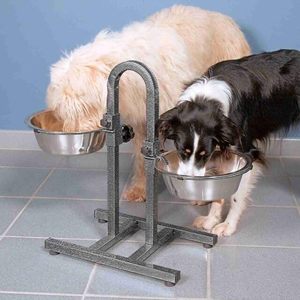 Soporte Elevado Ajustable y Duradero para Comederos de Perros con 2 Cuencos de Acero Inoxidable para Comida y Agua - Portátil para Gatos y Perros - Pedido al por Mayor - Product Image 6