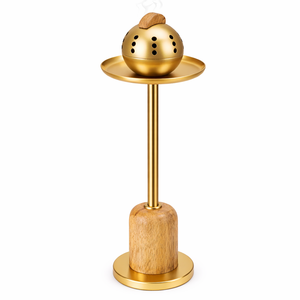 Modern luxury incense burner stand with tray diffuser holder wooden base home decoration elegant incense display premium <b>gift</b> - Product Image 3