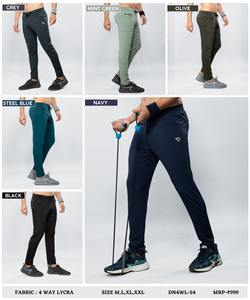 <b>Mix</b> <b>Fabric</b> Sample set Lower Men Slim Fit Sports Running Track Pants Gym Sports Pants CoreFlex Imported 4wayTaiwan Lycra(GSM 280) - Product Image 6