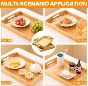 <b>Bamboo</b> Classic Dishwasher Safe Multifunction Food Storage Tray - Product Image 4