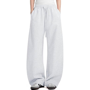 Pantalon de survêtement ample pour femme, style streetwear, rayé, coupe décontractée, jambes larges, joggers, impression personnalisée, broderie logo, fournisseur OEM - Product Image 6