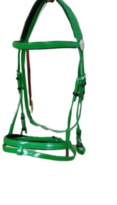 Bride de cheval en nylon enduite de PVC rouge réglable équipement équestre de fantaisie pour l'équitation brides de cheval en cuir imperméables - Product Image 3