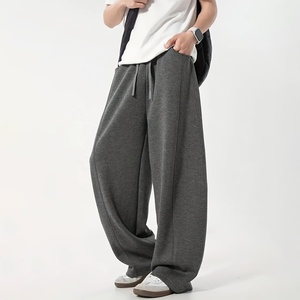 Vente en gros de pantalons de survêtement blancs amples personnalisés avec logo brodé, fabricant de pantalons en molleton streetwear - Product Image 1