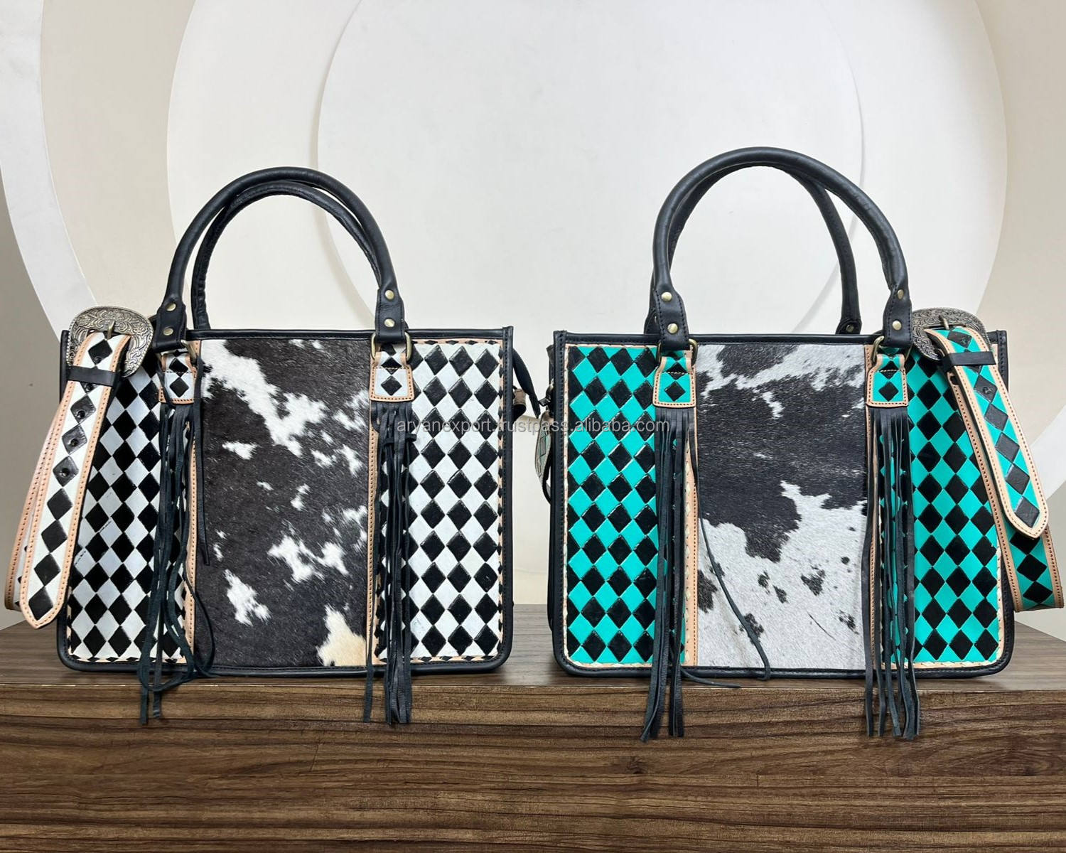 Black & Turquoise Checkered