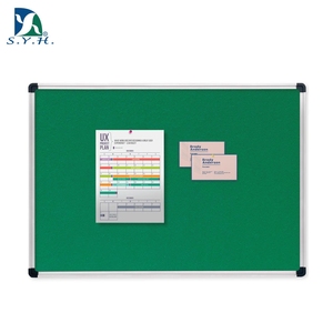 Tablero de Mensajes de Fieltro Verde con Marco de Aluminio para Fotos, Notas y Exhibición Escolar - Tablero de Anuncios - Product Image 1