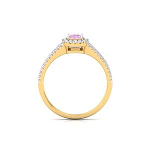 Anillo de Lujo Chapado en Oro de 10K con Diamante Morado Radiante Cultivado en Laboratorio para Mujer, Regalo de Compromiso, Boda, Aniversario, Cumpleaños - Product Image 2