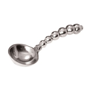 Cuillère à glace artisanale en aluminium plaqué or, finition miroir, long manche, grande cuillère, compatible lave-vaisselle, couverts de fête, design moderne - Product Image 6