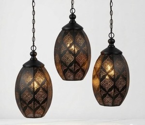 Modern <b>Moroccan</b> Metal Lantern with Intricate Laser Cut Design for Indoor Outdoor <b>Decorative</b> Lighting - Product Image 6