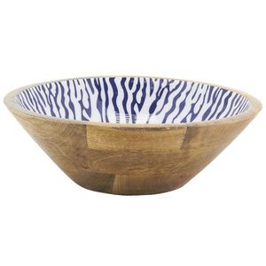Bol à salade en bois moderne abstrait émaillé, écologique, fait main, biodégradable, résistant à la chaleur, compatible lave-vaisselle, jetable - Product Image 5