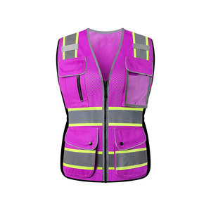 Gilet de sécurité réfléchissant coloré avec poches, vente en gros, haute visibilité - Product Image 2