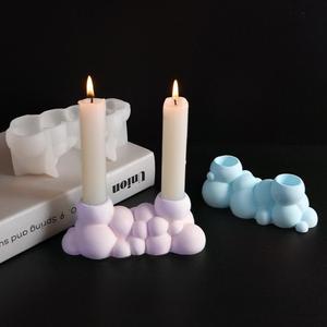 แม่พิมพ์เทียนรูปอุ้งเท้าแมว รูปหัวใจ แบบสองรู สำหรับทำเทียนจากปูนปลาสเตอร์ ซีเมนต์ เรซิ่น ซิลิโคน - Product Image 4