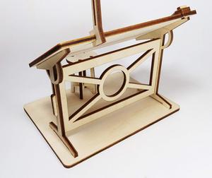 Mesa de Dibujo de Madera Ecológica con Taburete y Lámpara, Kit de Bricolaje (Estilo Imitación Antigua) - Product Image 3