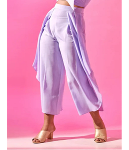 กางเกงขายาวผ้าเครปพรีเมียมสำหรับผู้หญิง เนื้อผ้าน้ำหนักเบา นุ่มสบาย ทรงขากว้าง แฟชั่นทันสมัย เหมาะสำหรับใส่ทำงาน ใส่ลำลอง และใส่ไปงานปาร์ตี้ สั่งซื้อจำนวนมากได้ - Product Image 1