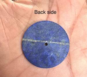 Esfera de reloj de lapislázuli natural con orificio central de 2 mm, esfera de piedra preciosa hecha a mano para la fabricación de relojes - Product Image 5