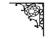 Support d'étagère décoratif en fonte Coshik Exports avec motif étoile orné et design en spirale, Uttar Pradesh - Product Image 3