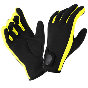 Gants de plongée pour sports nautiques, motif bleu et noir, imperméables, fermeture auto-agrippante, unisexe, toutes saisons, en vente - Product Image 5