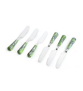 Juego de Cuchillos para Mantequilla de Acero Inoxidable con Mango de Resina, Diseño de Puntos Dorados, Espátula Plana, Ecológico, Ambidiestro, Acabado Pulido, Apto para Lavavajillas - Product Image 5