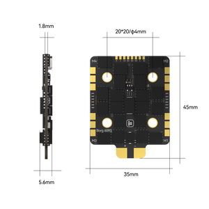 ชุดบอร์ดควบคุมการบิน <span class=keywords><strong>IFlight</strong></span> Borg 5S RX พร้อม ESC 4in 1รุ่น60RS โปรเซสเซอร์ STM32แบบไร้แกนรองรับระบบ ELRS 2.4G - Product Image 6