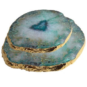Highly Gold Finishing Agate <b>Coasters</b> And Pads Home Decor Dinning Table And Restaurant Design Irregular Flat <b>Coasters</b> <b>Set</b> - Product Image 1