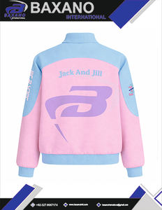 Chaqueta de sarga de algodón estilo carreras de la hermandad Jack And Jill Of America, ropa griega, chaqueta de carreras con cuello alto y bloques de color. - Product Image 6