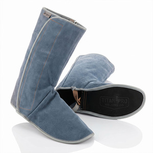 Protector de Piernas para Soldadura de Cuero Vacuno de Primera Calidad, Calzado de Seguridad Industrial, Resistente al Fuego, al Calor y a los Cortes, Nivel D de Protección - Product Image 2