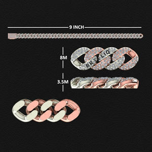 Pulsera de Eslabones Cubanos de 10 mm en Plata de Ley 925 con Diamantes Cultivados en Laboratorio VVS, Joyería Unisex de Lujo - Product Image 6