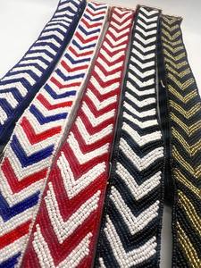 Sangles de sac à main ethniques tribales perlées, poignées de sac tendance en perles de rocaille, pièces et accessoires pour sacs à main, sangle en perles de rocaille - Product Image 5