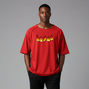 New Arrival Customized Short Sleeve Men's T-Shirts 100% Cotton Summer Casual wear Hip Hop Loose Fit Quick Dry baggy fit man Tee - Product Image 1