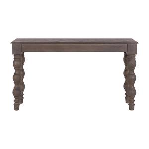 Organizador de recibidor de madera oscura rústica, mesa auxiliar de estilo antiguo con patas de espiral, decoración para sala de estar - Product Image 3