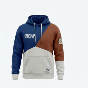 Sweat à capuche pour homme avec broderie de logo personnalisée de haute qualité - Ensemble court en molleton imprimé tendance, design à capuche personnalisable - Product Image 3