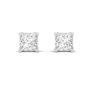 Pendientes Solitarios de Diamante Cultivado en Laboratorio CVD de Corte Princesa de 0.785ct, Elegancia Regal, Chapados en Oro de 10K, Joyería de Moda para Regalo de Boda - Product Image 3