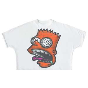 T-shirt ajusté de haute qualité, coupe ample et épaisse, 100 % coton, imprimé DTG, motif dessin animé, coupe courte et carrée - Product Image 5