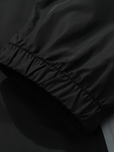 Veste softshell unisexe noire enduite, avec capuche, poches zippées, imperméable, coupe-vent, respirante, pour activités de plein air, coupe classique, toutes saisons - Product Image 3