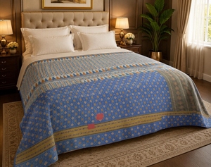 Colchas kantha vintage tamaño Queen, 10 piezas seleccionadas - Product Image 1