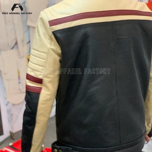 Veste en cuir pour homme au design élégant, en peau de mouton de haute qualité, style décontracté avec fermeture éclair avant et col montant - Prix - Product Image 2