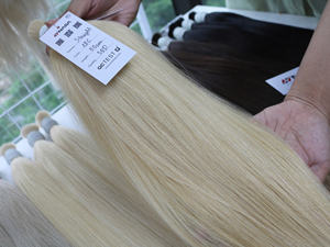 Haute qualité 26 pouces couleur claire vietnamien brut Extensions de cheveux humains soyeux vague droite teint expédition rapide grand gros en vrac - Product Image 5