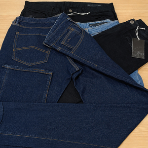 Global Brand Bangladesh Stock Apparel Straight Denim <b>Jeans</b> Pants <b>for</b> <b>Men</b> Regular Fit Classic 5-Pocket Cotton Stretch Custom OEM - Product Image 3