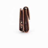 Dompet pendek katun pria, kvintage bisnis Anti pencurian minimalis kapasitas besar Vintage elegan