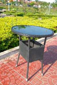 Juego de sofá de ratán Bistro de lujo personalizado de 3 piezas, mesa de centro, sala de estar decorativa moderna para exteriores, apartamento, uso en Hotel, mimbre alto - Product Image 3