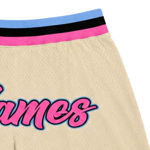 <b>Men</b> Neutral <b>Pink</b> Sublimated Mesh Basketball <b>Shorts</b> Polyester Athletic Sports <b>Shorts</b> Team Practice Game Wear Clothing - Product Image 3