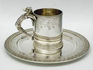 Exclusive Metal Cup And Saucer <b>Set</b> For <b>Tea</b> Coffee Serving With Attractive Decorative Polished Surface Finish - Product Image 1