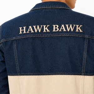 Men's Block Denim <b>Jacket</b> Modern Style Casual Wear Durable Quality Custom Made Export Quality Custom Made <b>Jacket</b> - Product Image 6