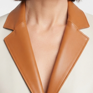 Women's Fashion Business Wear <b>Blazer</b> <b>Jacket</b> Ladies Singlet Button <b>Leather</b> <b>Blazer</b> Coat Women's Premium <b>Leather</b> Coat - Product Image 4