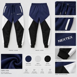 Survêtement pour homme à capuche avec fermeture éclair, manches longues, décontracté, en polyester et coton, pour l'automne - Product Image 3