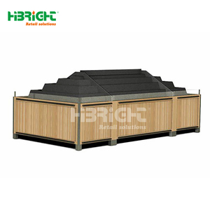 Exhibidor de Madera Resistente para Supermercados, Exhibidor de Frutas y Verduras de Doble Cara para Tiendas de Abarrotes y Tiendas de Conveniencia - Product Image 6