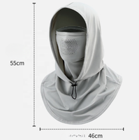 Masque d'été de protection solaire Cagoule monobloc en soie glacée respirante pour la conduite à vélo, les sports de plein air, la pêche, la randonnée