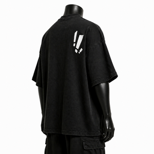 Camisetas formales de algodón 100% para hombre, de gran tamaño, con estampado tipográfico en rosa intenso, hombros caídos y corte holgado. - Product Image 6