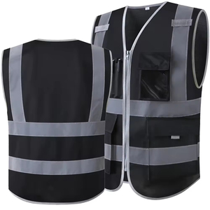 Chaleco de Seguridad Impermeable con Luces LED ANSI Clase 3 para Hombre, Alta Calidad, Resistente, Color Negro, Malla Completa, Primeros Auxilios, Seguridad, Económico, Venta al Por Mayor - Product Image 6