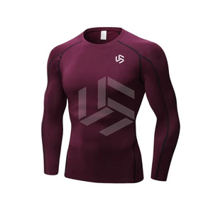 High Quality Eco-Friendly Anti-UV Quick Dry MMA <b>Compression</b> <b>Shirt</b> for Men's Workout-Full Sleeve Breathable Stretch Rash Guard - Product Image 1