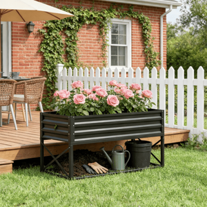 Jardinera Elevada con Cobertizo y Almacenamiento, de una Sola Pieza - Product Image 1